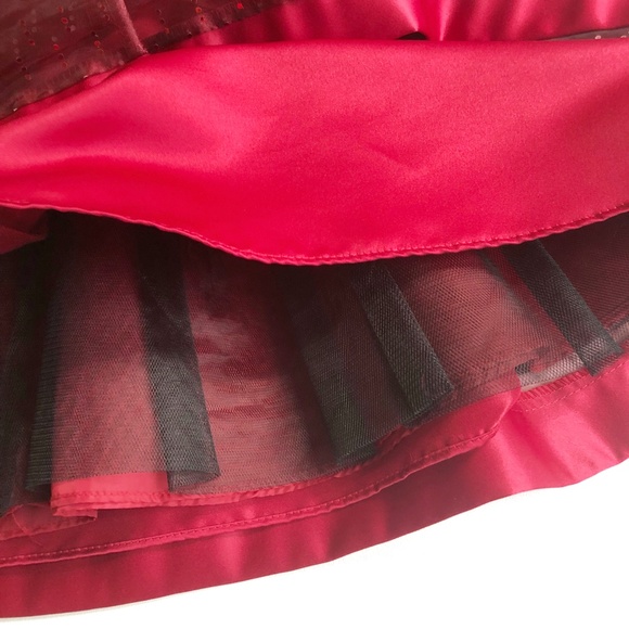 Jane Copeland Formal Holiday Red Satin Dress Sz 8 - Picture 8 of 10